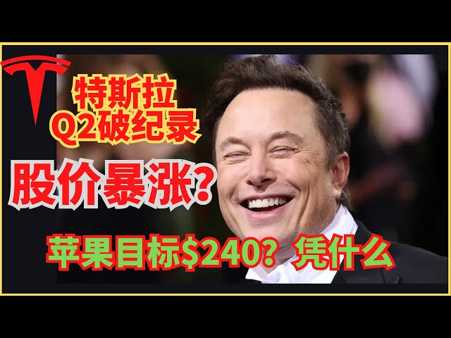 特斯拉 Q2交付 创历史新高， 股价暴涨？苹果目标240？疯了