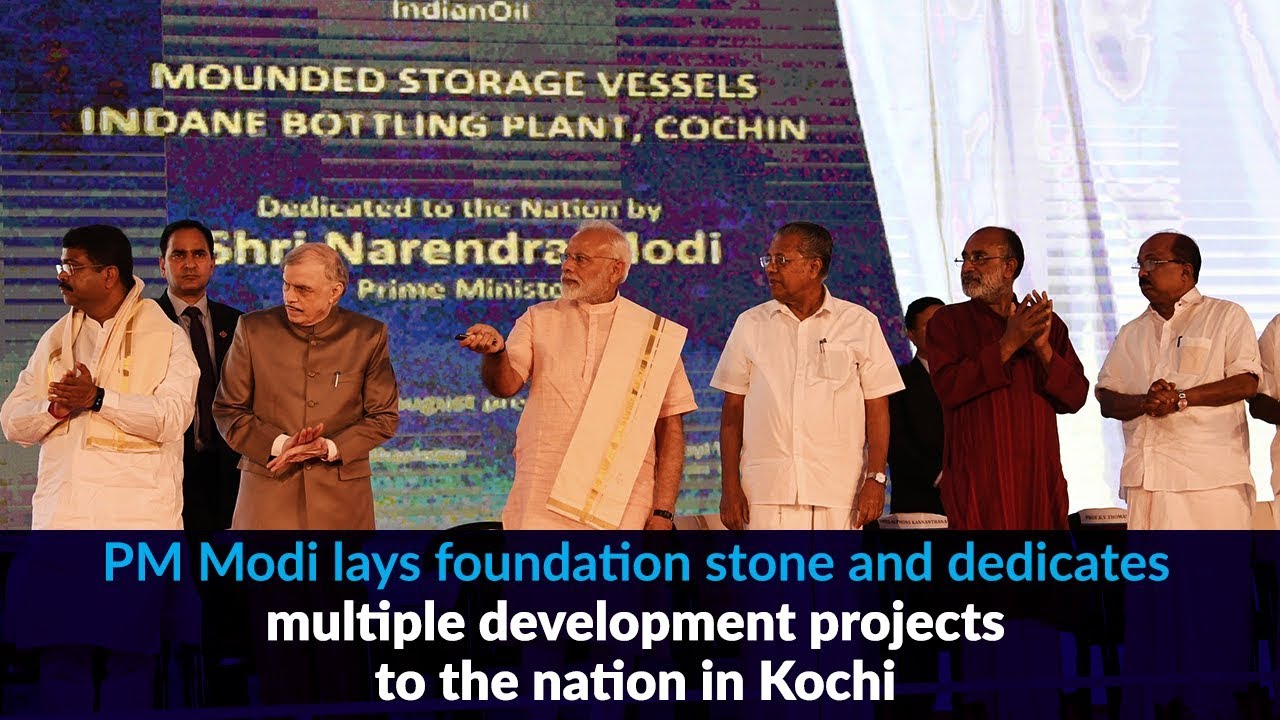 PM Modi lays foundation stone and dedicates multiple development projects to the nation in Kochi