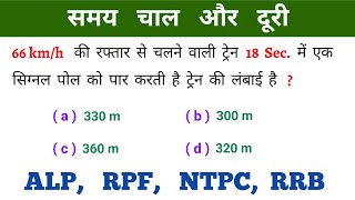 समय चाल और दूरी : Time Speed & Distance || धाँसू ट्रिक || RAILWAY, NTPC, SSC, ALP, RPF, UP POLICE