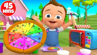 Baby DIY Making Pizza Rainbow Colors | Cooking Activities for Kids | Kids Educational Videos 2024