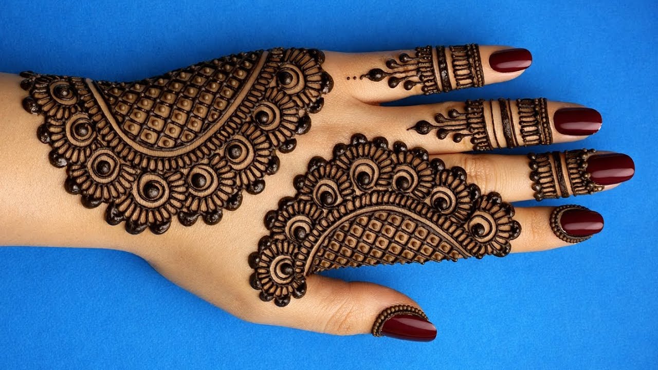 भाई दूज स्पेशल आसान मेहंदी डिजाइन।। Very easy back hand mehndi ll