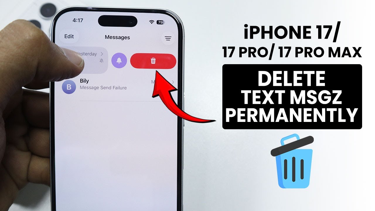 How to Delete Messages on iPhone 17 / 17 Pro Max - YouTube