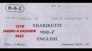 jkbose 12th English paper 2023 | jammu and kashmir | 2023 | class 12th english paper 2023 jkbose screenshot 3