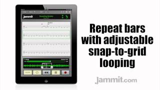 Jammit ipad iphone app Megadeth Video Sweating Bullets  "learn to play bass" screenshot 5