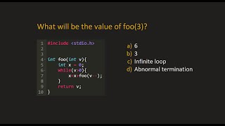 Programming Challenge 9 #gatecse  #GATE #Lifetime #function #stackoverflow