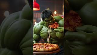 Hulk Eating Pizza