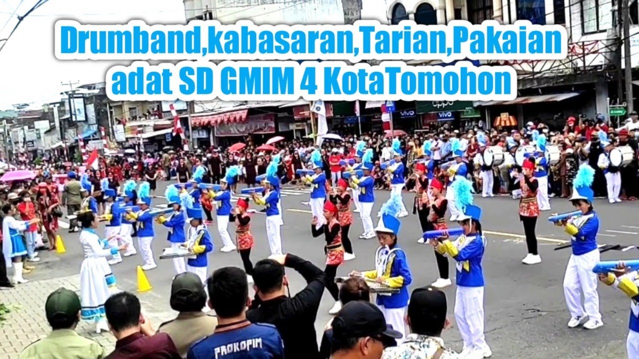 Drumband,kabasaran,Tarian,Pakaian adat SD GMIM 4 Tomohon 17.08.2022