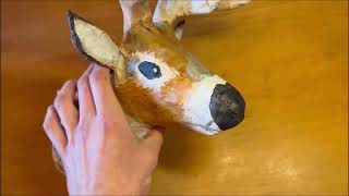 CREATING a "Deer Head" out of Papier Mache