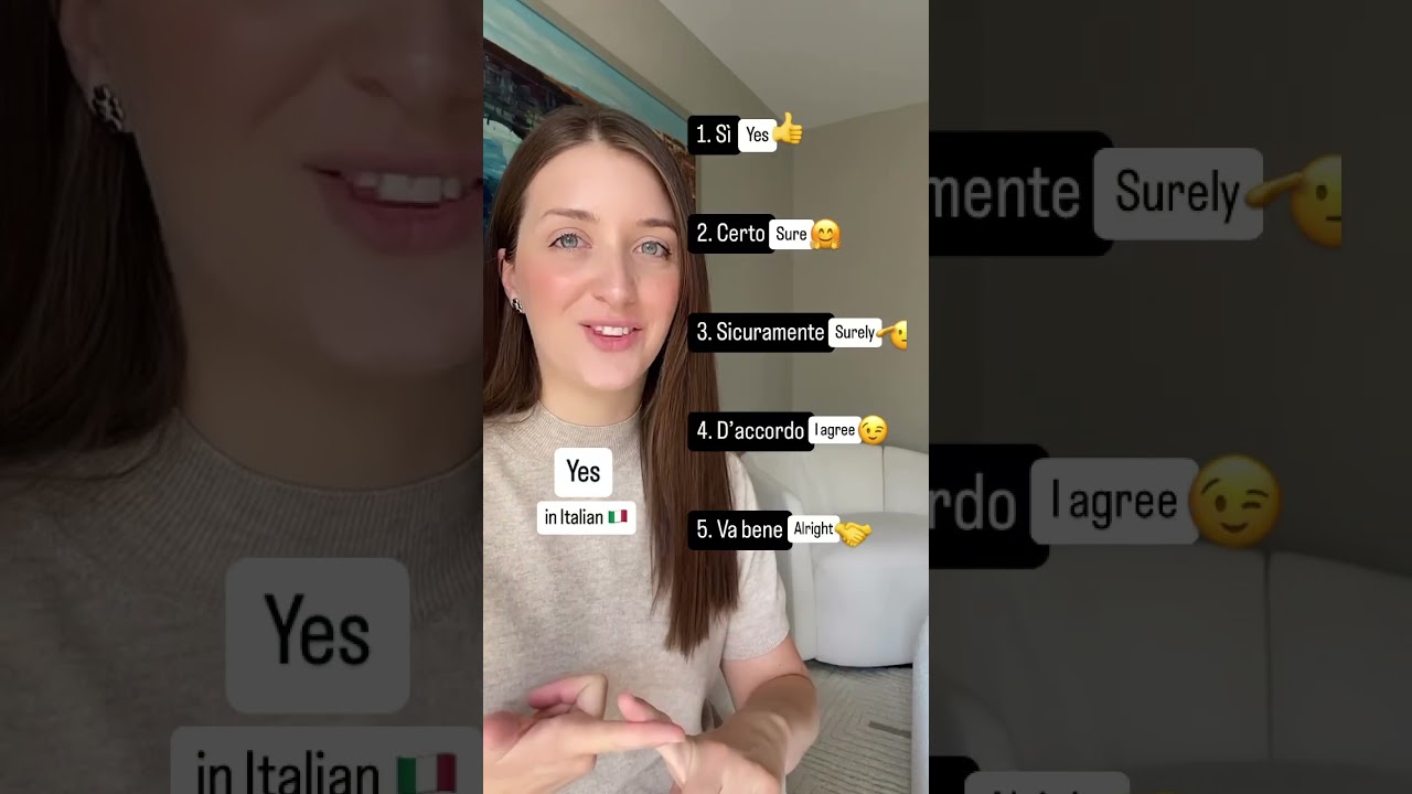 Learn how to say yes in Italian 