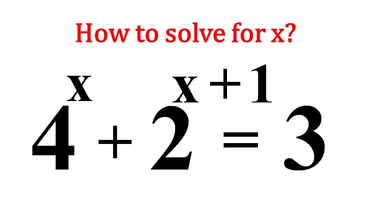 Can you solve this? | Exponential equation | Math Olympiad Question ...