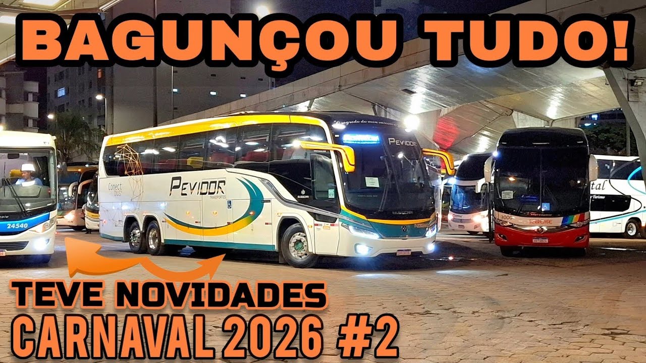 MUVUCA TOTAL!! MOVIMENTAÇÃO DE ÔNIBUS NA SAÍDA DE CARNAVAL!