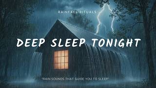 Soothing Rain and Thunderstorm – Heavy Night Rain in the Dark Misty Woods for Sleep & Relaxation