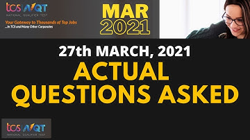 TCS NQT 2021 - ACTUAL Aptitude Questions with Solutions Asked on 27th March 2021 - 2256 - 2270