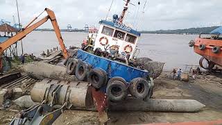 Undocking Ship With Airbags, Almost Gone Wrong!