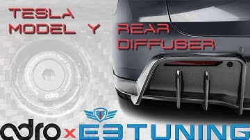 Carbon Fiber Masterpiece for Tesla Model Y - ADRO Rear Diffuser Install - Attention to Fine Details