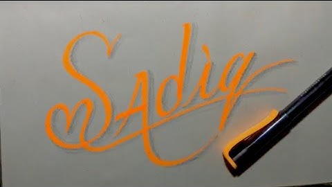 Pencil Sketching For sadiq Name Calligraphy #calligraphy #shorts #trending #SAdiq