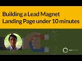 Building a lead magnet landing page with Elementor Pro under 10 minutes