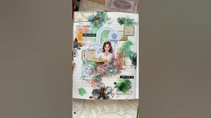 ASMR | journal with me ✨ #asmr #journaling #scrapbooking  #inspiration #scrapbook #journal #shorts