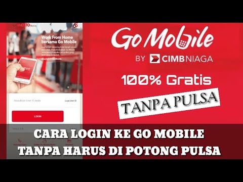 Cara Login Ke Aplikasi Go Mobile Cimb Niaga Tanpa Harus Di Potong Pulsa. 