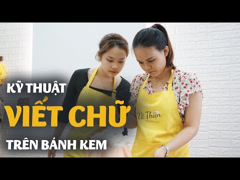 Video Bài 6: Hướng dẫn kỹ thuật viết chữ trên bánh kem - YouTube