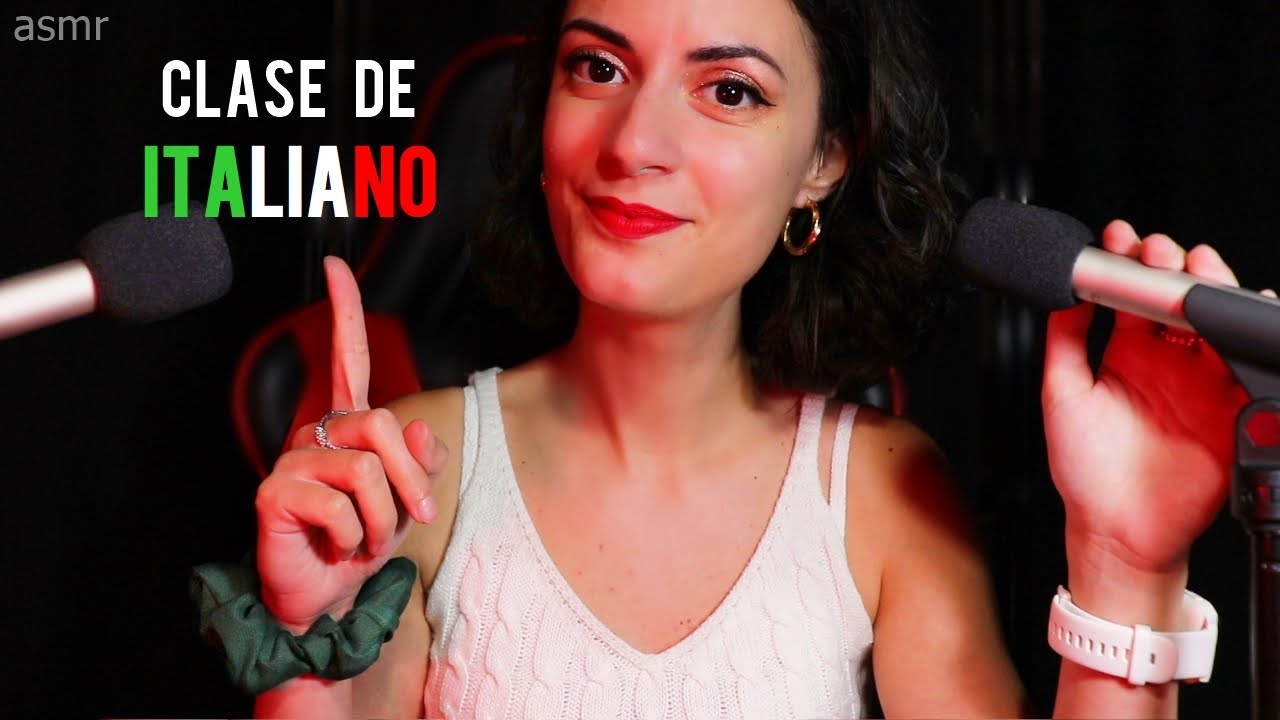 ASMR español ♡ CLASE DE ITALIANO con EL ASMR (Saludos, Numeros, Gracias)