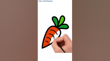 Learn to Draw Carrots Easily  Creative Activities for Kids #shrots #short #shortvideo #shortfund