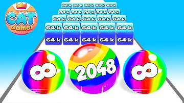 Satisfying Mobile Games: BallRun Infinity, Jelly Run 2048 - 2⭐Max Level Gameplay