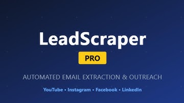 Lead Scraper Pro || Automated Email Extraction & Outreach