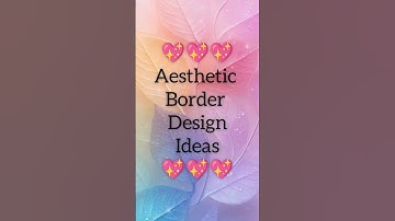 💖 Easy Border Design Ideas 💖 #shorts #youtubeshorts