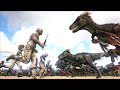 1000 Humans VS 1000 Raptors | ARK: Survival Evolved