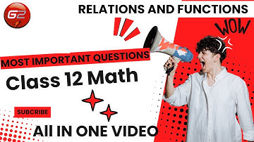 Relations & Functions! Class 12 Math! Most Important Question! #cbse #ncert