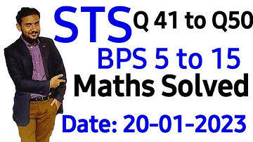 Mathematics portion solution of screening test IBA | BPS 5 to 15 | 20 January |part 1| Q41 to Q50