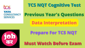 TCS Cognitive Test || Data Interpretation Previous Year