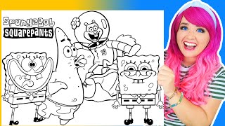 Coloring Spongebob, Patrick & Sandy Coloring Pages | SpongeBob SquarePants Coloring Videos