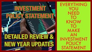 INVESTMENT POLICY STATEMENT 101 - 2023 UPDATE: How to make an IPS & detailed review of ours screenshot 2