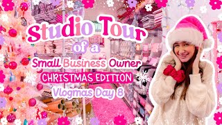 STUDIO TOUR of a Full Time Small Business Owner 🩷 CHRISTMAS EDITION 🎄 Final Vlogmas!