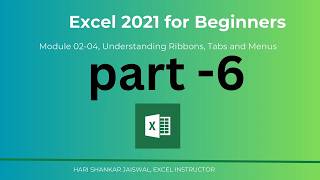 Excel Tutorial Part 6 | Excel Tabs, Ribbons & Menus Explained | Beginner to Advanced Excel Course