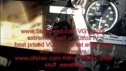 StolSpeed VG vortex generators Angle of attack on Kitfox IV STOL performance tips