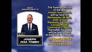 Joseph Issa Tomeh ~ Medium Obituary