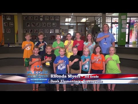 Daily Pledge of Allegiance: Rhonda Myers' 3rd grade class – Doak Elementary School