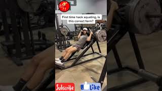#shorts first time hack squating,is this correct form || squats || squats proper form || squats 🔥💪🔥💪