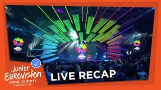 RECAP OF ALL THE SONGS AT THE JUNIOR EUROVISION SONG CONTEST 2017