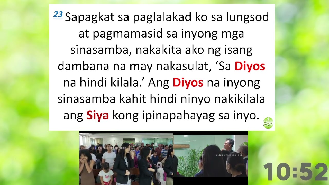 Pananampalataya sa Tunay na Diyos  (Acts 17:16-26)