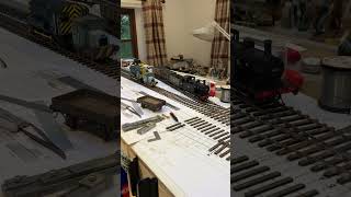 When the weather’s this bad, best play trains. O gauge Dapol Jinty with HM7000 DCC sound.