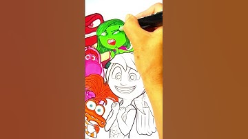 All Main Emotions Inside Out 2 #insideout2 #coloringpages