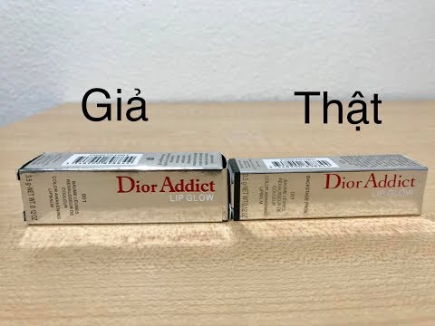 So sánh và nhận biết son Dior- Lip Glow thật và giả.