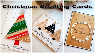 3 Christmas Greeting Card Making Ideas | Quick & Easy Christmas Cards | Tutorial