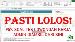 Soal Tes Lowongan Kerja Admin #1 (Tes Excel) - Free Download Soal + Penjelasan screenshot 2