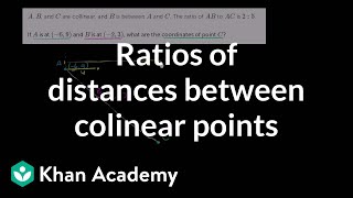 Ratios of distances between colinear points | Analytic geometry | Geometry | Khan Academy screenshot 2