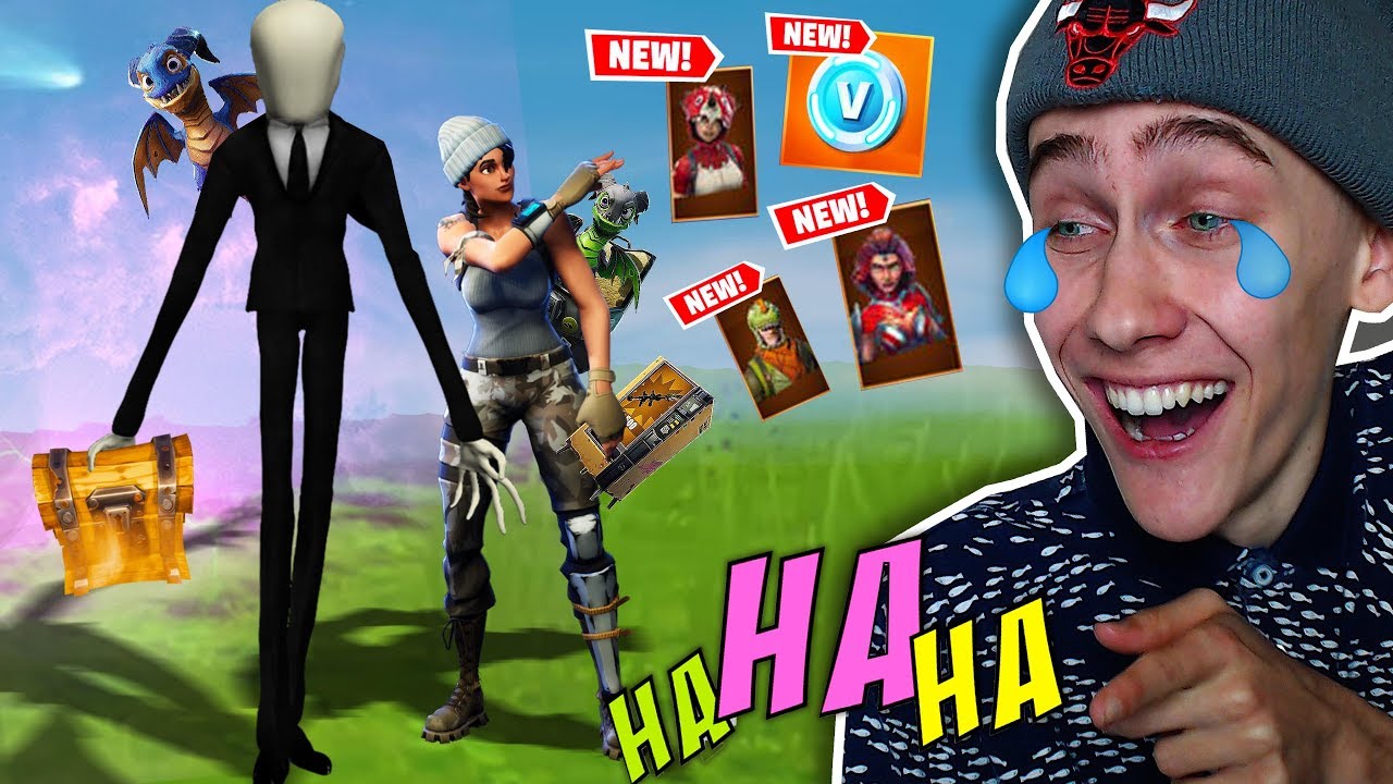 1X LACHEN = 1X SKIN KOPEN! (Fortnite NIET LACHEN Challenge)